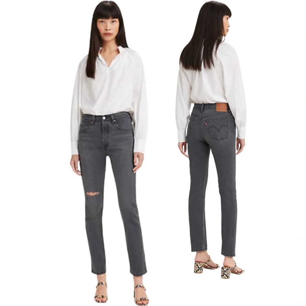 Levi's Premium 501 Skinny Leg High Rise Denim Jeans 25x30 NWT